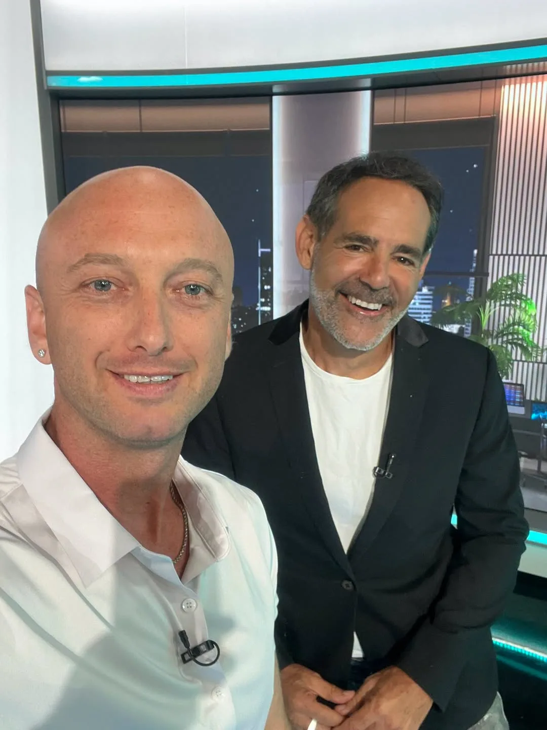 Alex Kap in a television studio